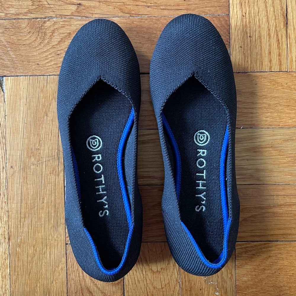 Rothy’s classic flats in black